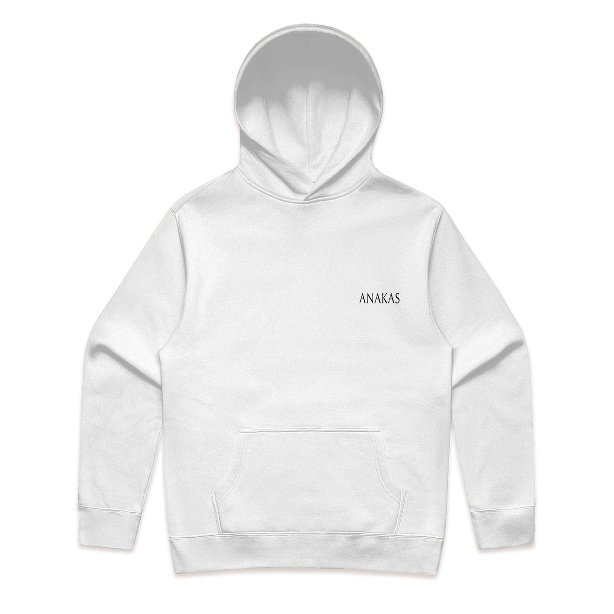 ANAKAS Hoodie in White, front view