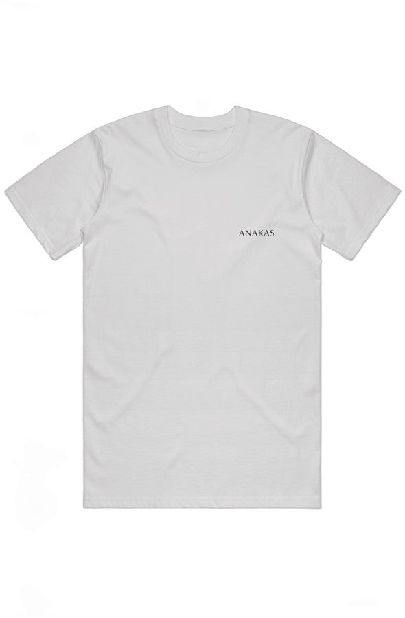 ANAKAS Heavyweight Tee in White, front view