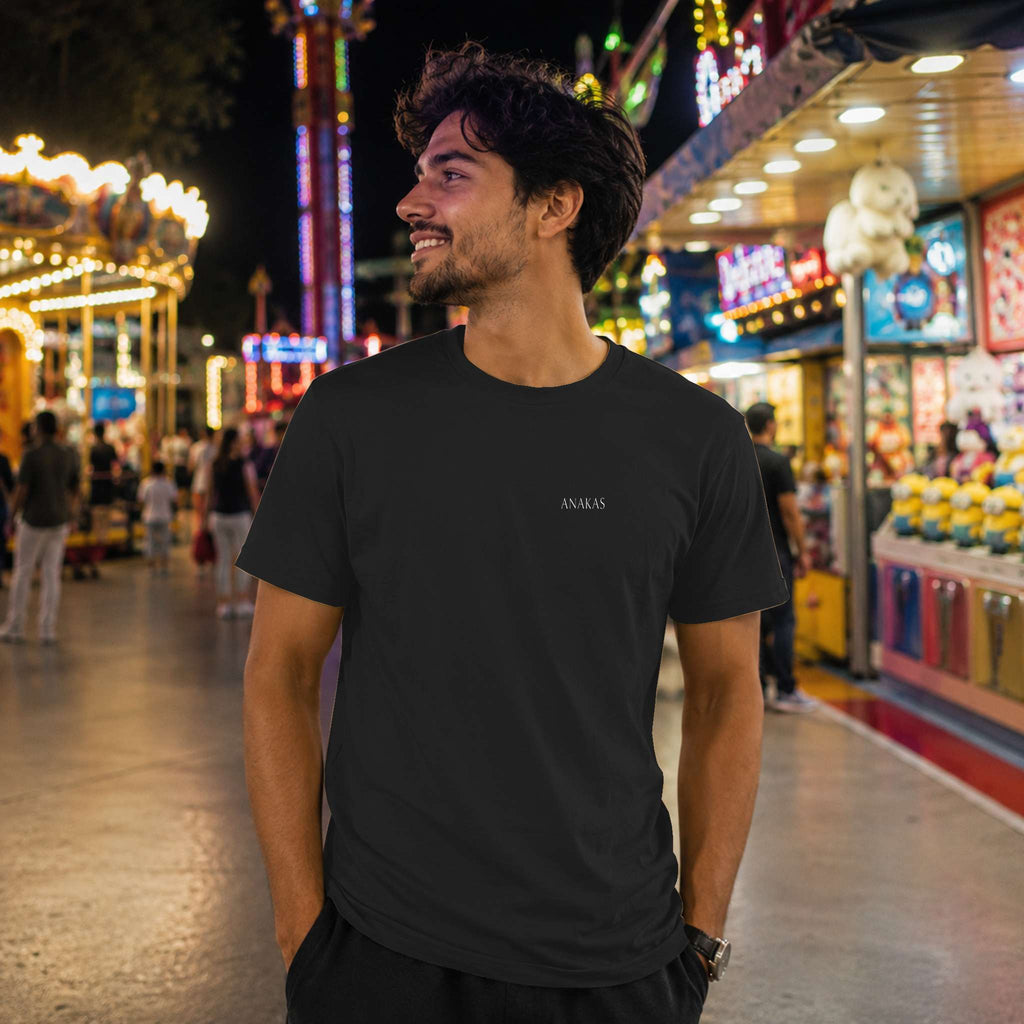 ANAKAS Heavyweight Tee in Black, man image view