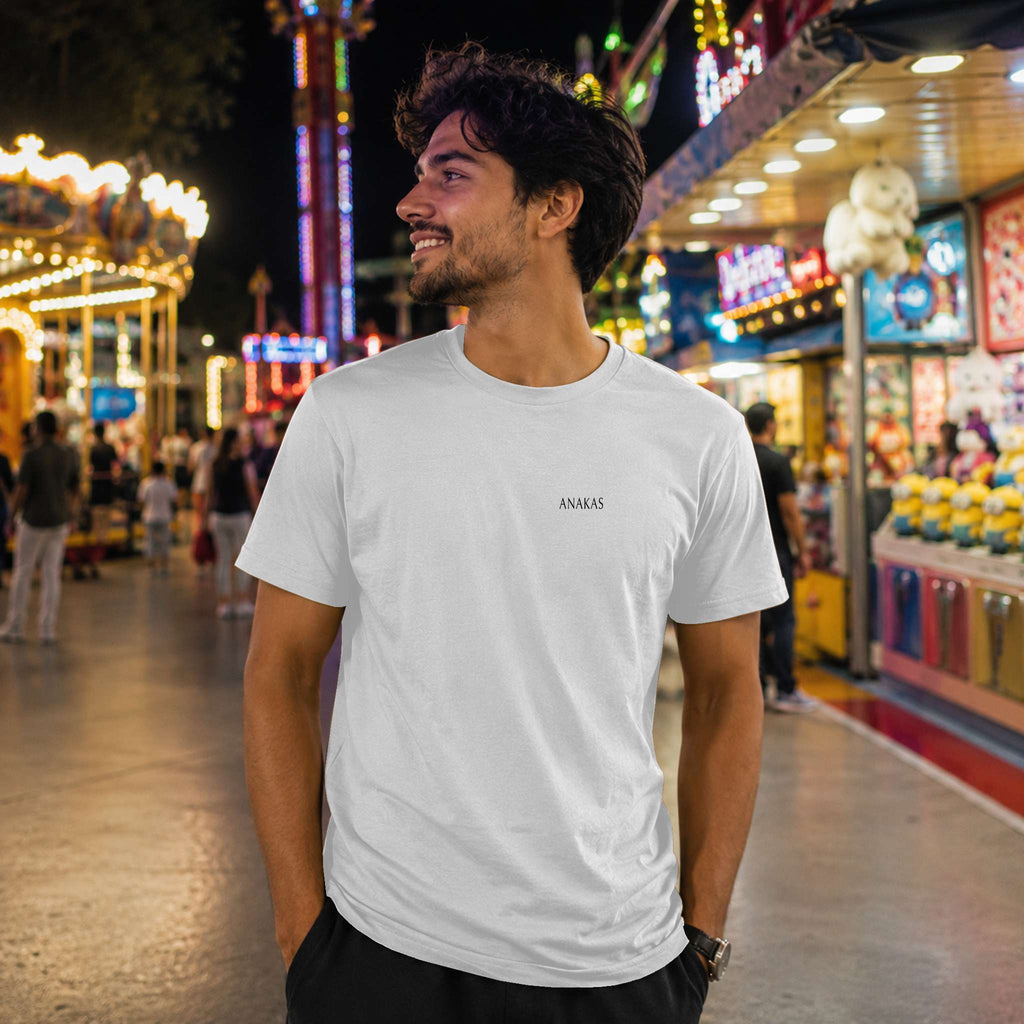 ANAKAS Heavyweight Tee in White, man front image view