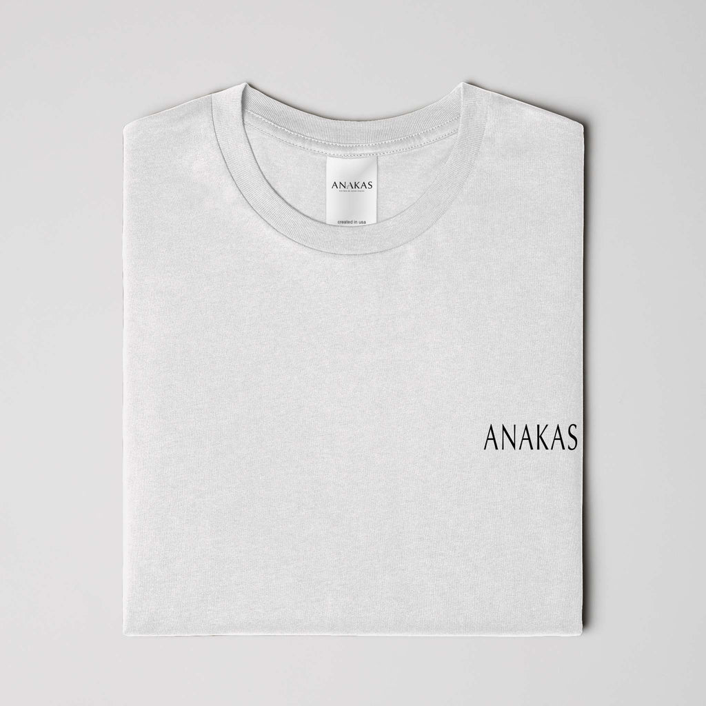 ANAKAS Heavyweight Tee in White, folded view