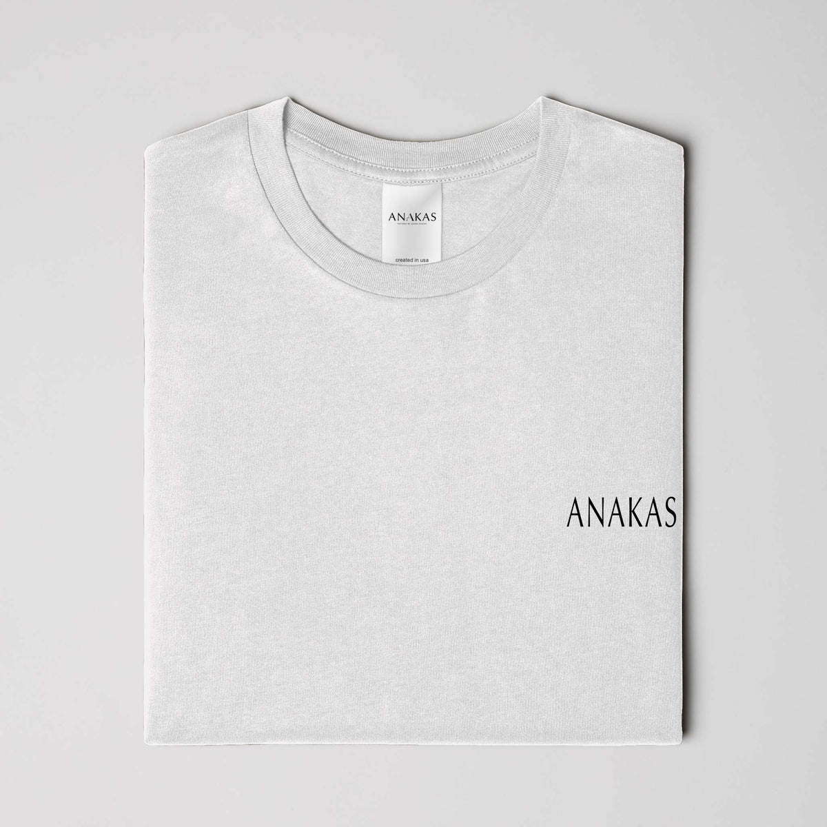 ANAKAS Heavyweight Tee in White, folded view