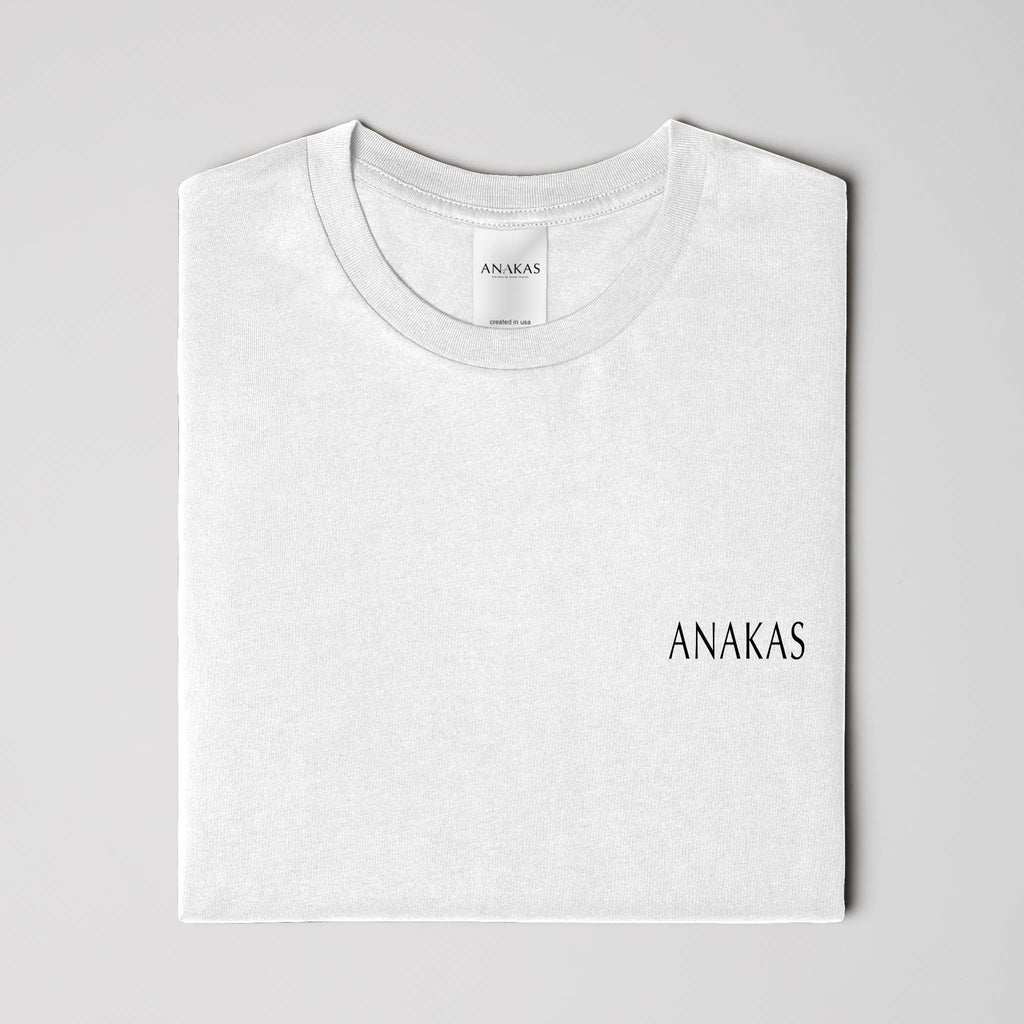 ANAKAS Oversized Tee in White, folded view