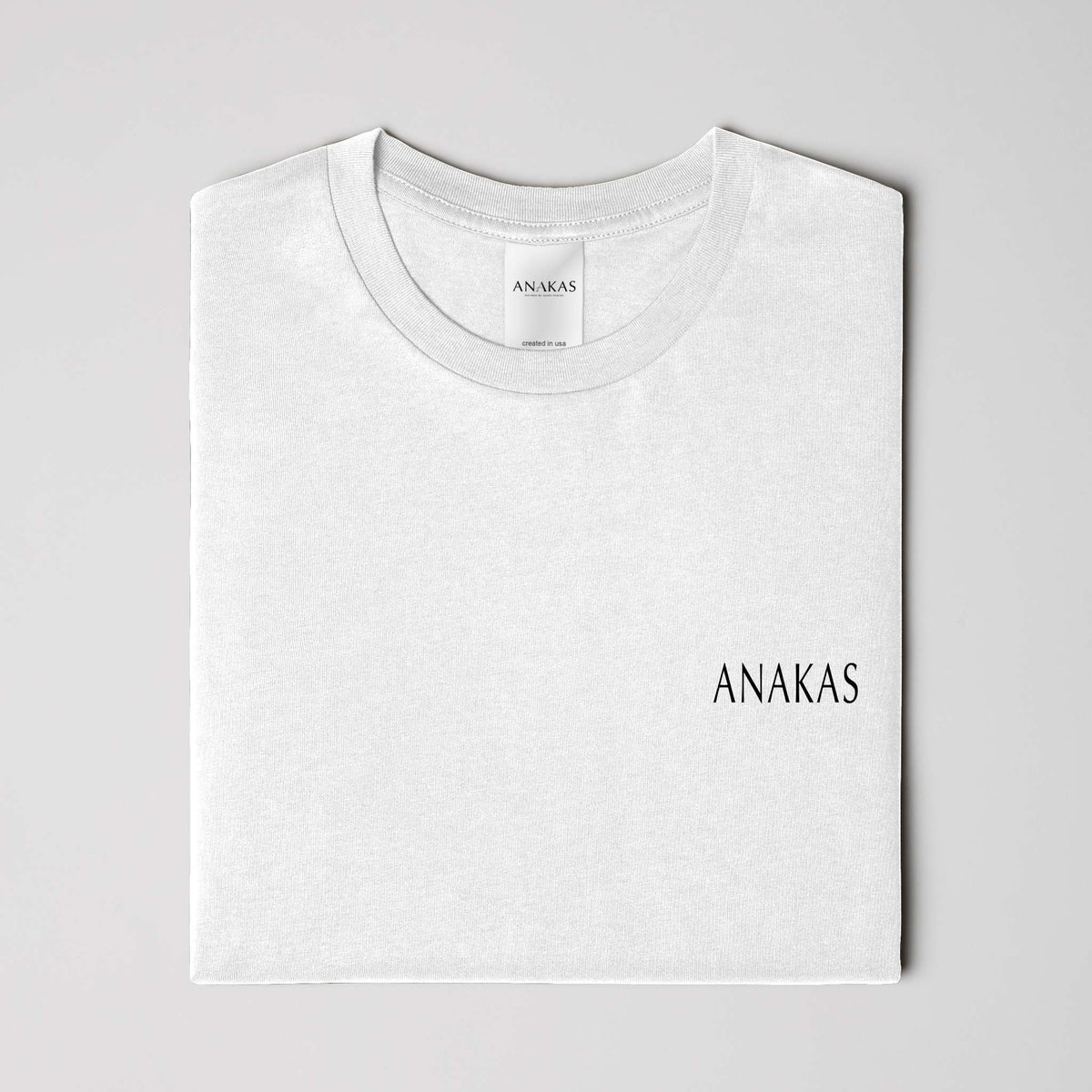 ANAKAS Oversized Tee in White, folded view