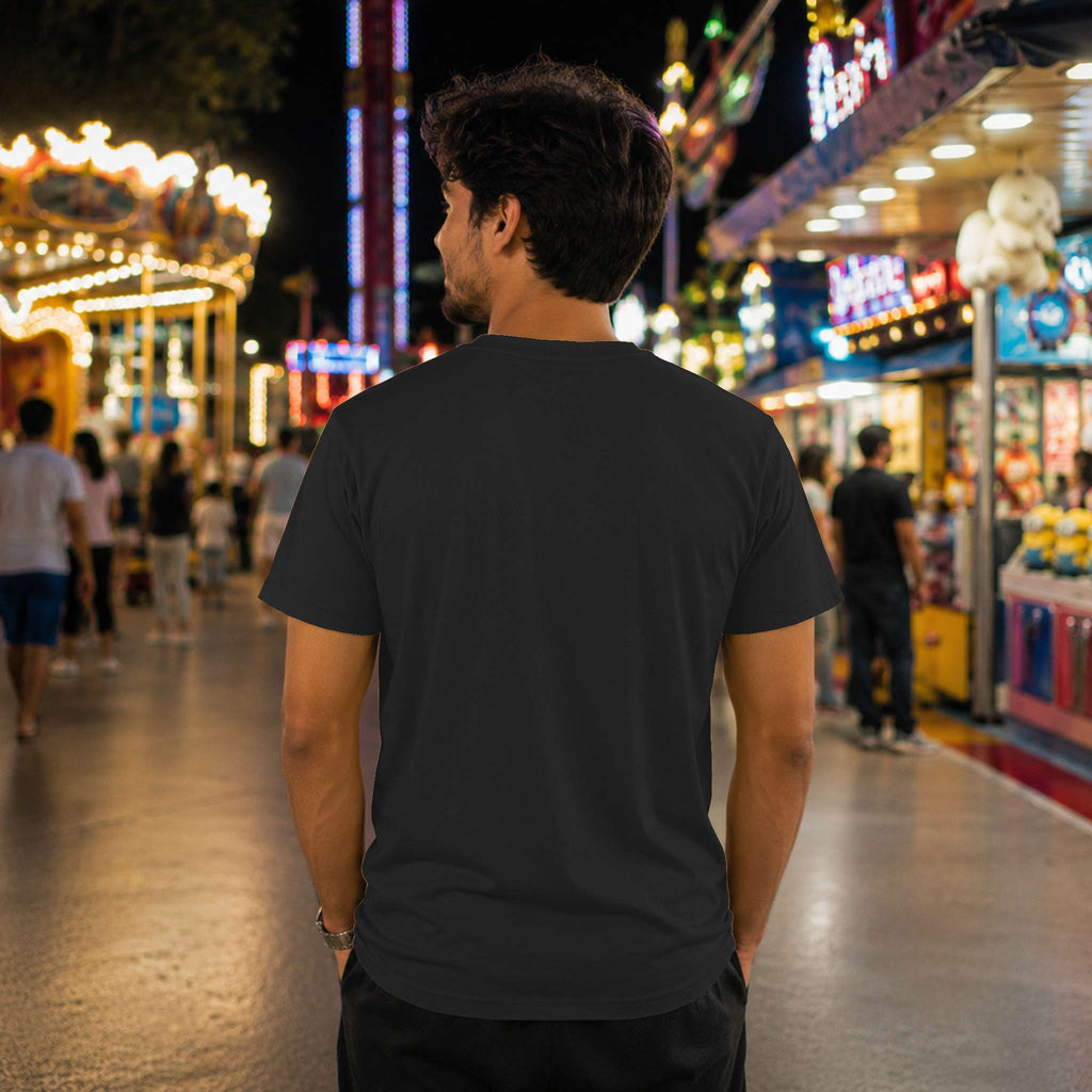 ANAKAS Heavyweight Tee in Black, man image back view
