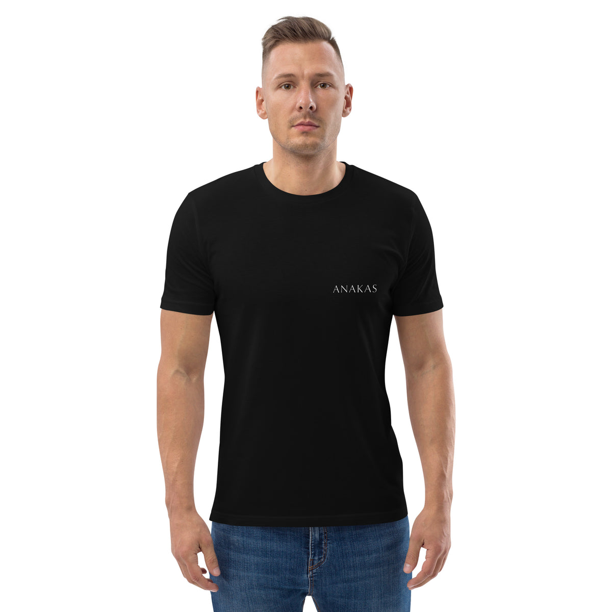 ANAKAS Essential Tee in Black, man2 front view