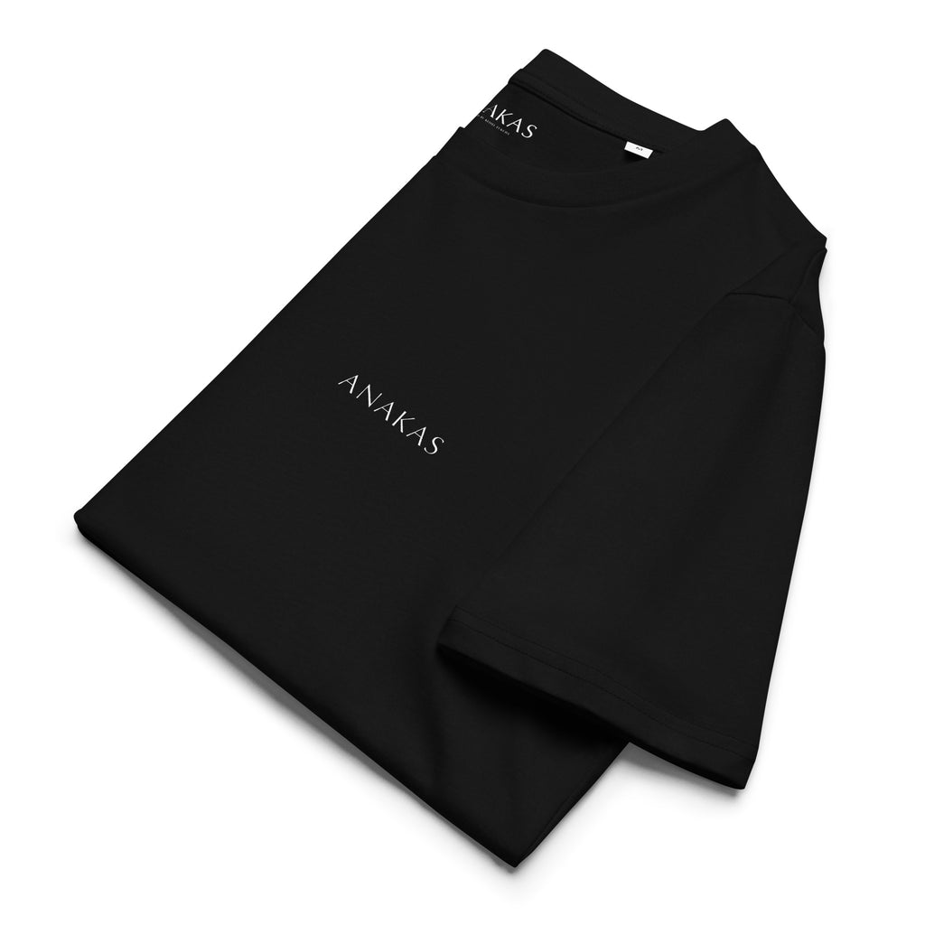 ANAKAS Essential Tee in Black, folded view