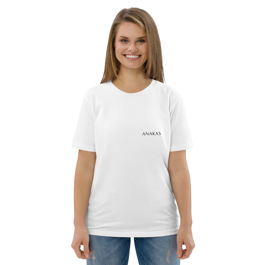 ANAKAS Essential Tee in White, woman front view