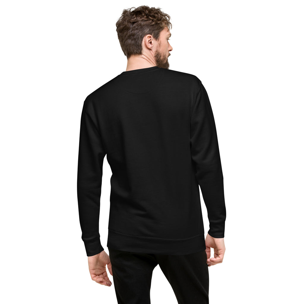 ANAKAS Essential Crewneck in Black, man back view