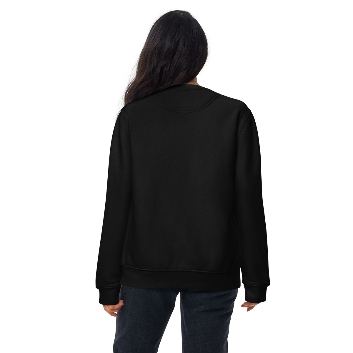 ANAKAS Essential Crewneck in Black, woman2 back view