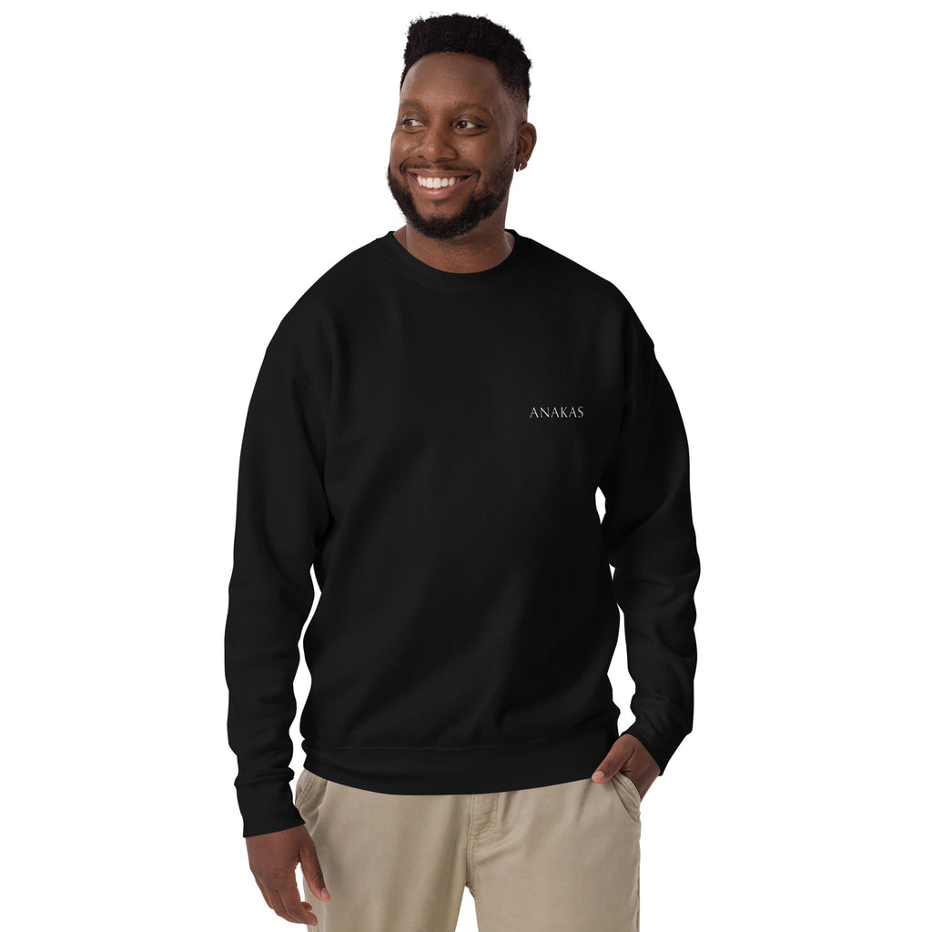 ANAKAS Essential Crewneck in Black, man2 front view