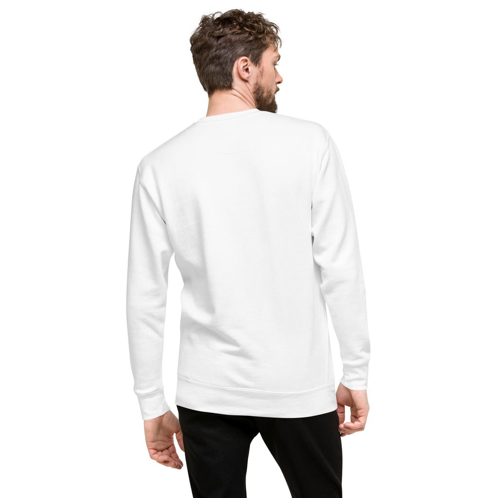 ANAKAS Essential Crewneck in White, man back view