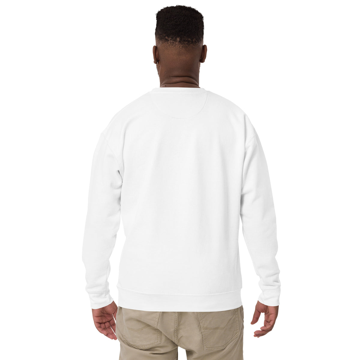 ANAKAS Essential Crewneck in White, man2 back view