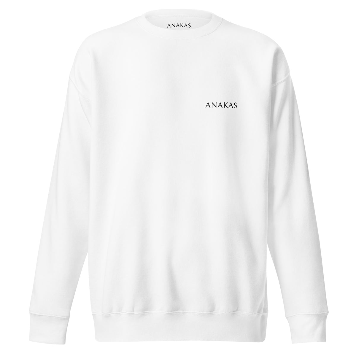 ANAKAS Essential Crewneck in White, front view